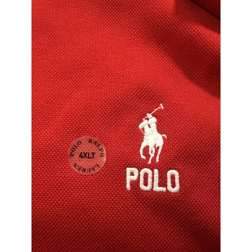 Polo Ralph Lauren 4XLT Tall Men's Double Knit Track Jacket Red Navy $168 New